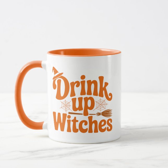 Mug Buvez les Sorcières Rétro Halloween (Gauche)