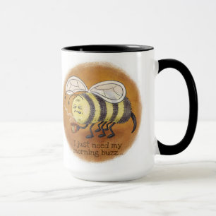 Mug Buzz du matin des abeilles endormies avec poignée