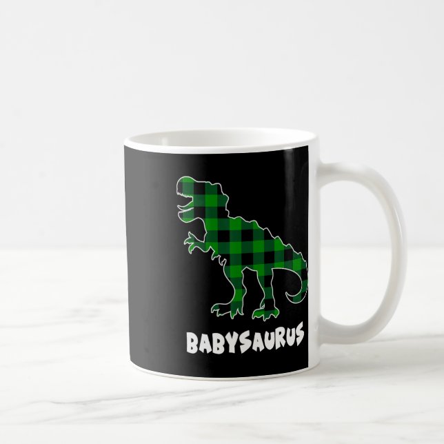 Mug By Saurus T-rex Dinosaurs Plaid St Patricks Day  (Droite)