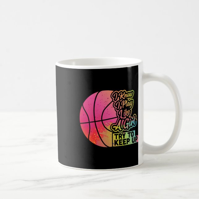 Mug Bysketbyll Femme Fun Cadeau Équipe Jouer Comme Une (Droite)