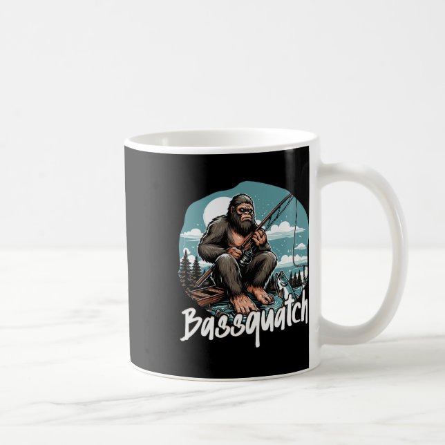 Mug Byssquatch! Drôle de pêche en plein air Rétro Pêch (Droite)