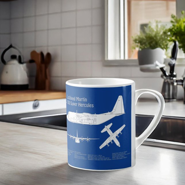 Mug C-130 Hercules - Plan directeur de l'avion ABD (Créateur téléchargé)