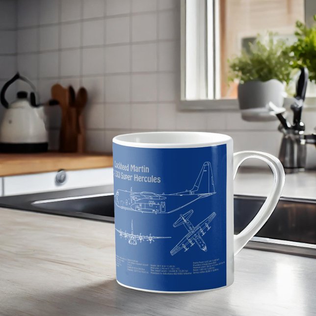 Mug C-130 Hercules - Plan directeur de l'avion AD (Créateur téléchargé)