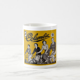 MUG C.1949 COLUMBIA BICYCLE AD VINTAGE! VIEUX ! QUAINT