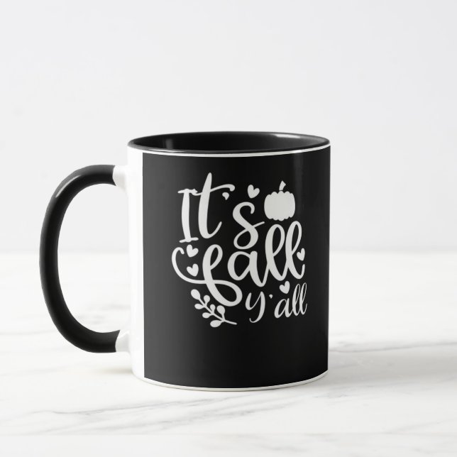 Mug C’est l’automne Y’all ! Graphique tendance (Gauche)