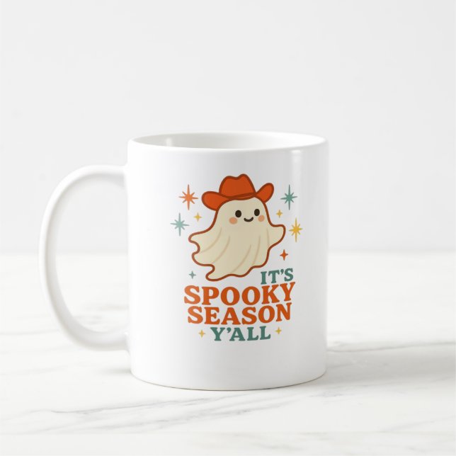 Mug C’est la saison Éffrayante Y’all Cowboy Boo (Gauche)