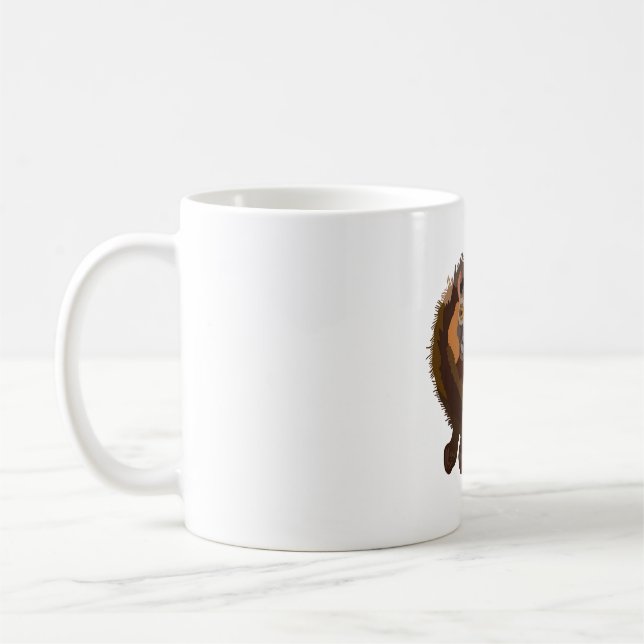Mug C est pour le Lémur Brown à collier (Gauche)