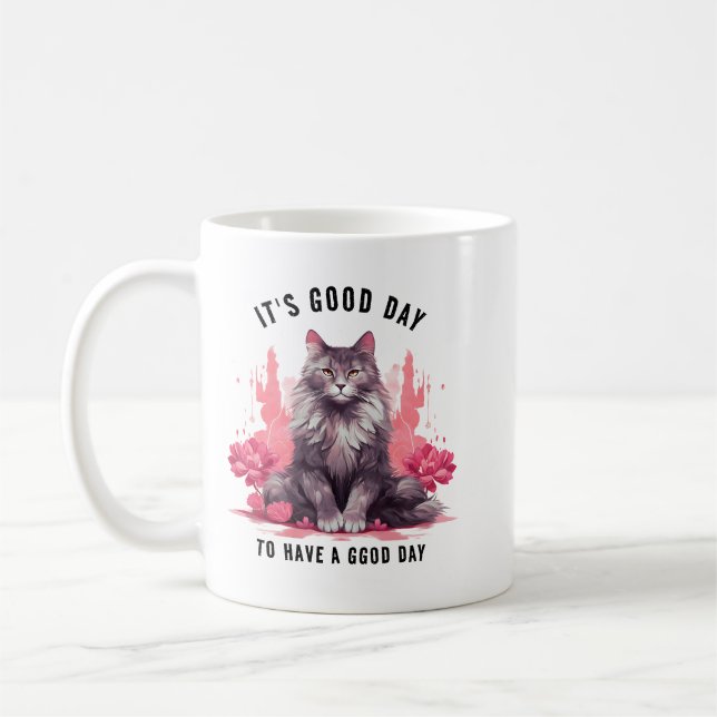 Mug C’est un bon jour — Célébration de la fête du chat (Gauche)