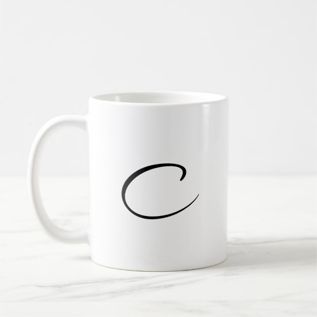 Mug C initial Accent café Mug-Fête des Mères Cadeau (Gauche)