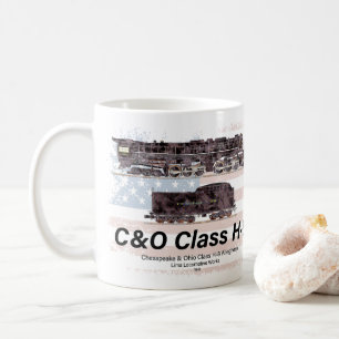 Mug C&O Classe H-8 Locomotive Allegheny - Drapeau amér