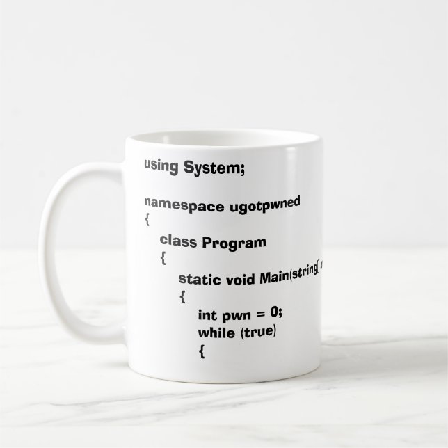 Mug C# u obtient pwned (Gauche)