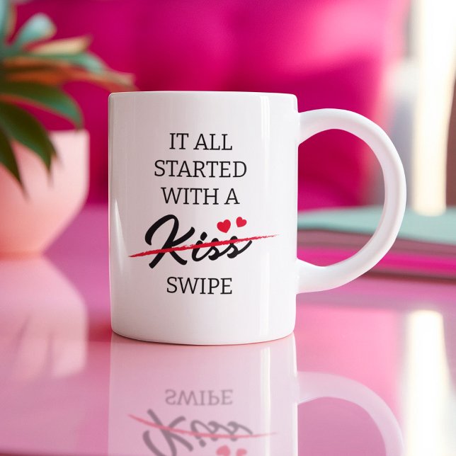 Mug Ça a Commencé par un Swipe Rencontre en Ligne (Créateur téléchargé)