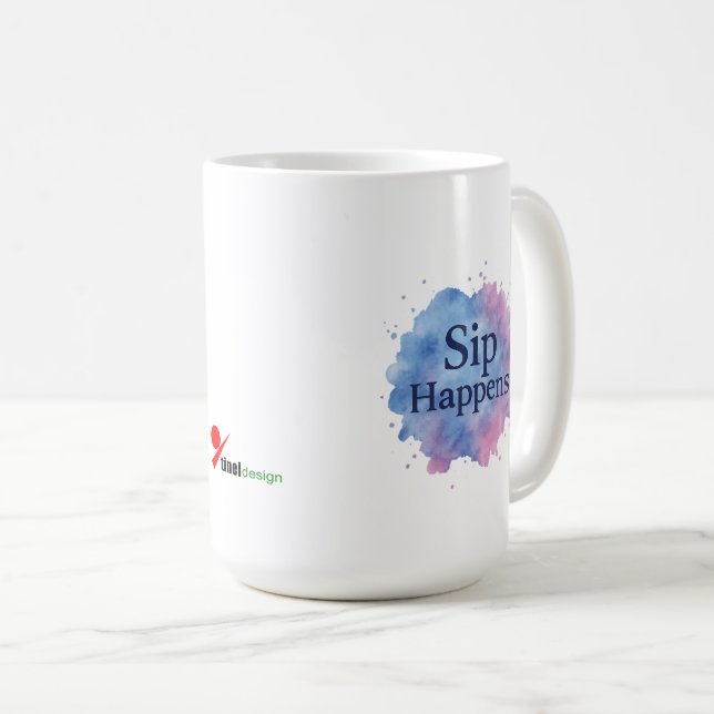 Mug Ça arrive en buvant (Devant droit)