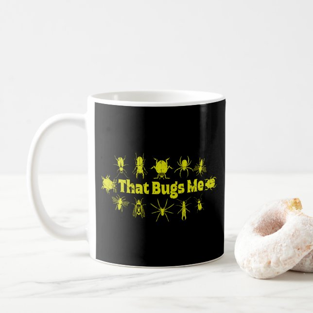 Mug Ça M'Empêche Drôle D'Insectes Distorties Bugs (Avec donut)