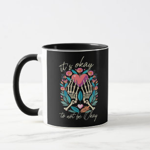 Mug Ça Ne Va Pas - Squelette Mains Avec Coeur