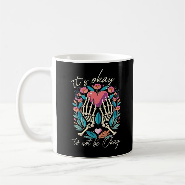 Mug Ça Ne Va Pas - Squelette Mains Avec Coeur (Gauche)