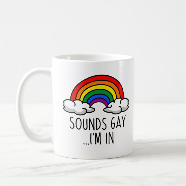 Mug ÇA SONE GAI JE SUIS - Mignon Arc-en-ciel (Gauche)