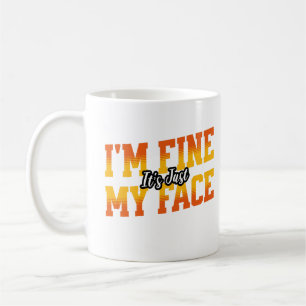 Mug Ça va, c'est juste mon visage Drôle Sarcastique di