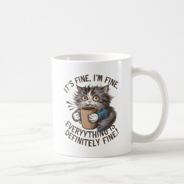 Mug "Ça va. Tout va bien." Frantic Cat (Droite)