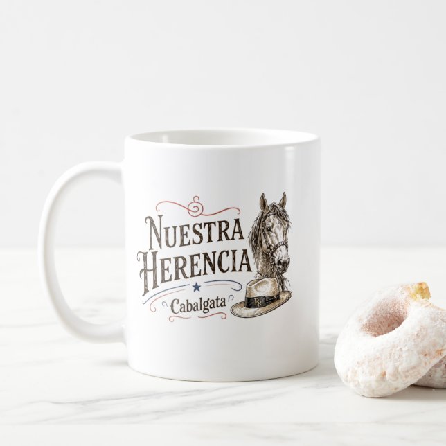 Mug Cabalgata Puerto Rico Nuestra Herencia (Avec donut)