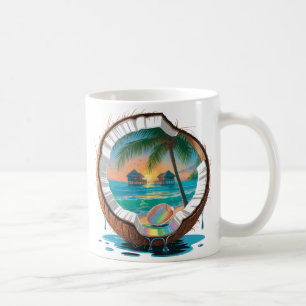 Mug Cabanon de la plage de noix de coco