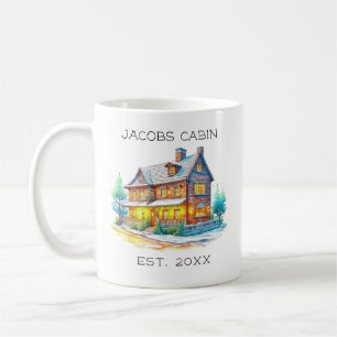 Mug Cabine de journal personnalisé Noël