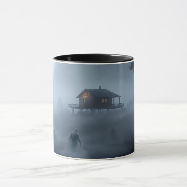 Mug Cabine de journaux par le lac Haunted (Centre)