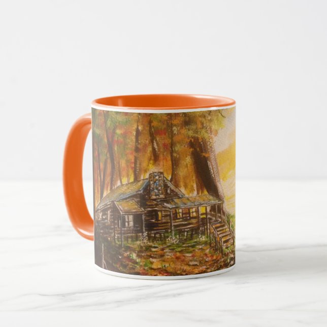 Mug Cabine isolée au lever du soleil (Devant gauche)