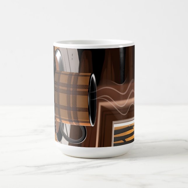 Mug Cabine Plaid Café Automne Forêt Rustique Accueil A (Centre)