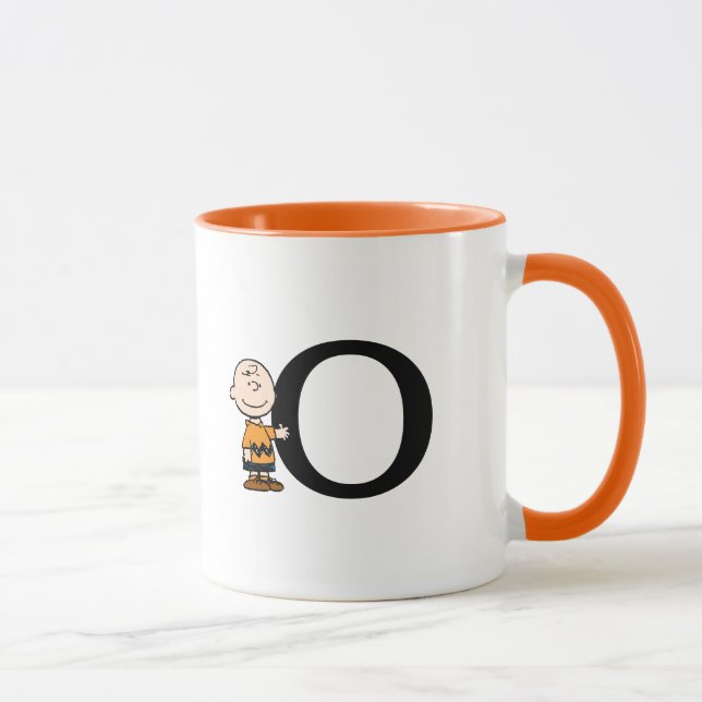 Mug cacahuètes | Charlie Brown Monogram O (Droite)