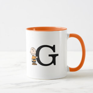 Mug cacahuètes   Charlie Brown Monogramme G