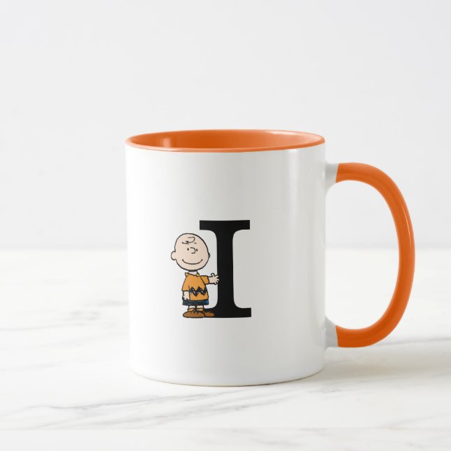 Mug cacahuètes | Charlie Brown Monogramme I (Droite)
