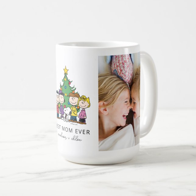 Mug cacahuètes de Noël | Meilleure maman jamais photo (Devant droit)