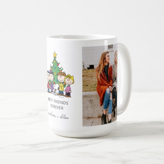 Mug cacahuètes de Noël | Meilleures photos d'amis (Devant droit)