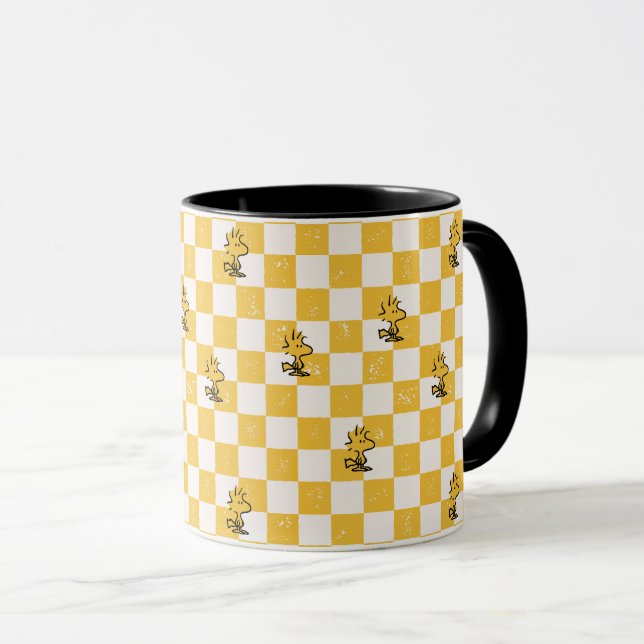 Mug cacahuètes | Drapeau À damiers bois (Devant droit)