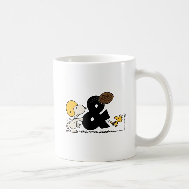 Mug cacahuètes | Football Snoopy & Woodstock (Droite)