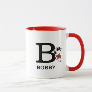 Mug cacahuètes   "Joe Cool" debout   Nom et monogramme