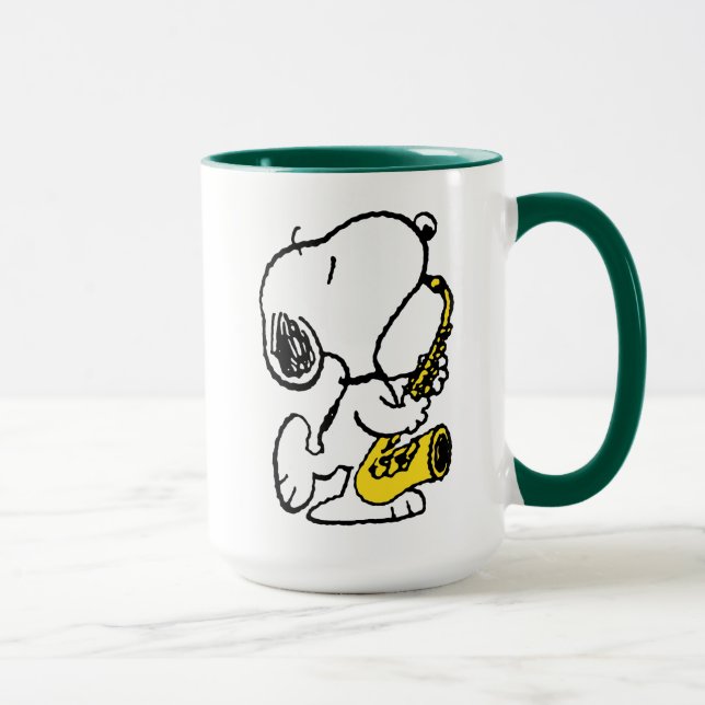 Mug cacahuètes | Lecteur Snoopy Saxophone (Droite)