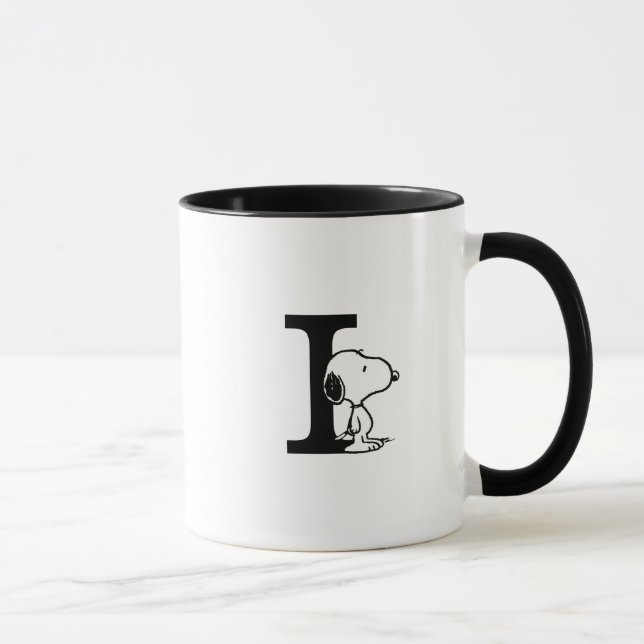 Mug cacahuètes | Monogramme de snoopée I (Droite)
