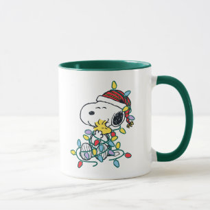 Mug cacahuètes   Motif d'amour de Noël brillant et bri