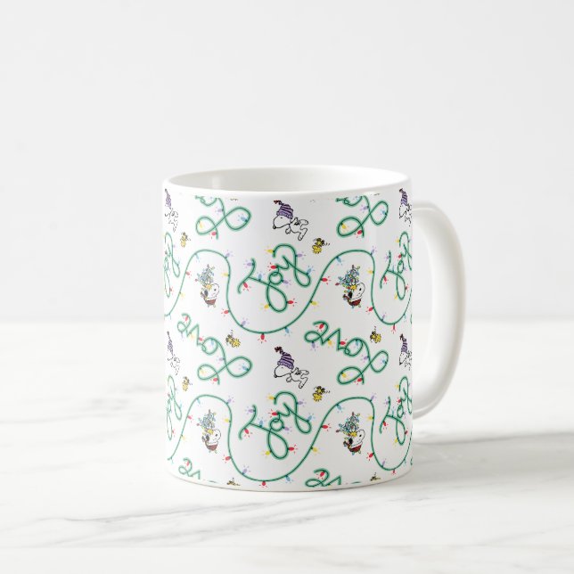 Mug cacahuètes | Motif d'amour de Noël brillant et bri (Devant droit)