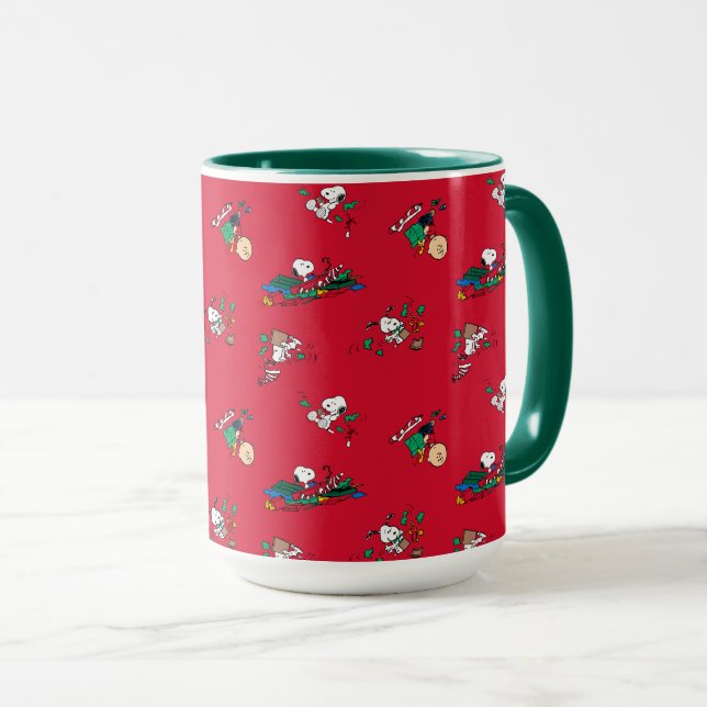 Mug cacahuètes | Motif d'enveloppement de cadeaux de N (Devant droit)