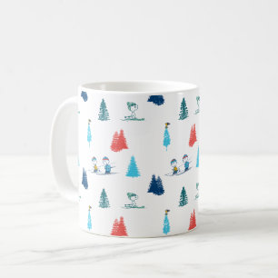 Mug cacahuètes Ski d'hiver Motif des pistes