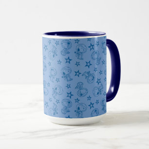 Mug cacahuètes   Snoopy Blue Space Astronaut Motif
