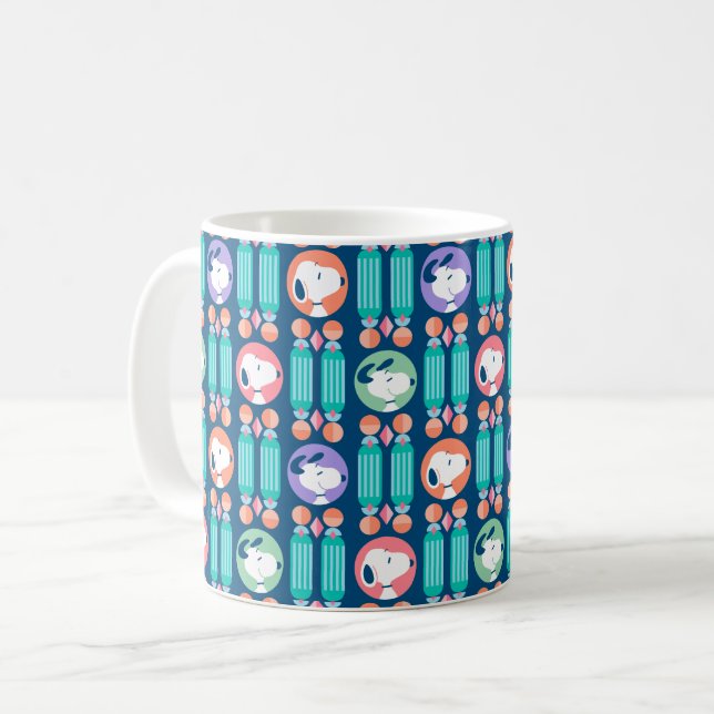 Mug cacahuètes | Snoopy Dark Blue Deco Dreams Motif (Devant gauche)