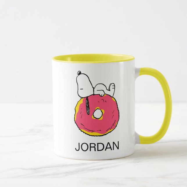 Mug cacahuètes | Snoopy Donut rose (Droite)