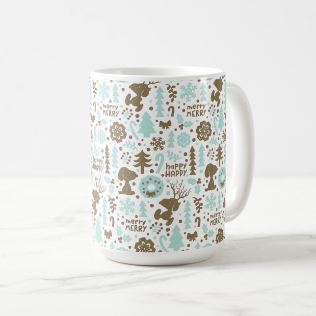 Mug cacahuètes | Snoopy Frosty Motif de Noël (Devant droit)