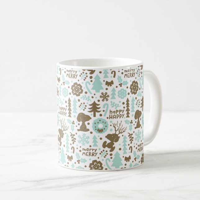 Mug cacahuètes | Snoopy Frosty Motif de Noël (Devant droit)