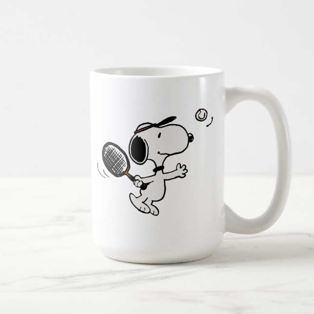 Mug cacahuètes | Snoopy Joue Au Tennis (Droite)