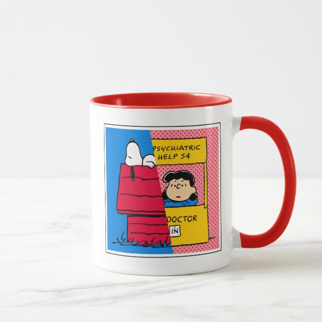 Mug cacahuètes | Snoopy & Lucy Half & Half (Droite)